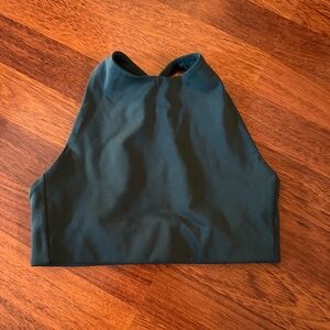 Girlfriend Collective Topanga Sports Bra Dark Green Size Extra Small